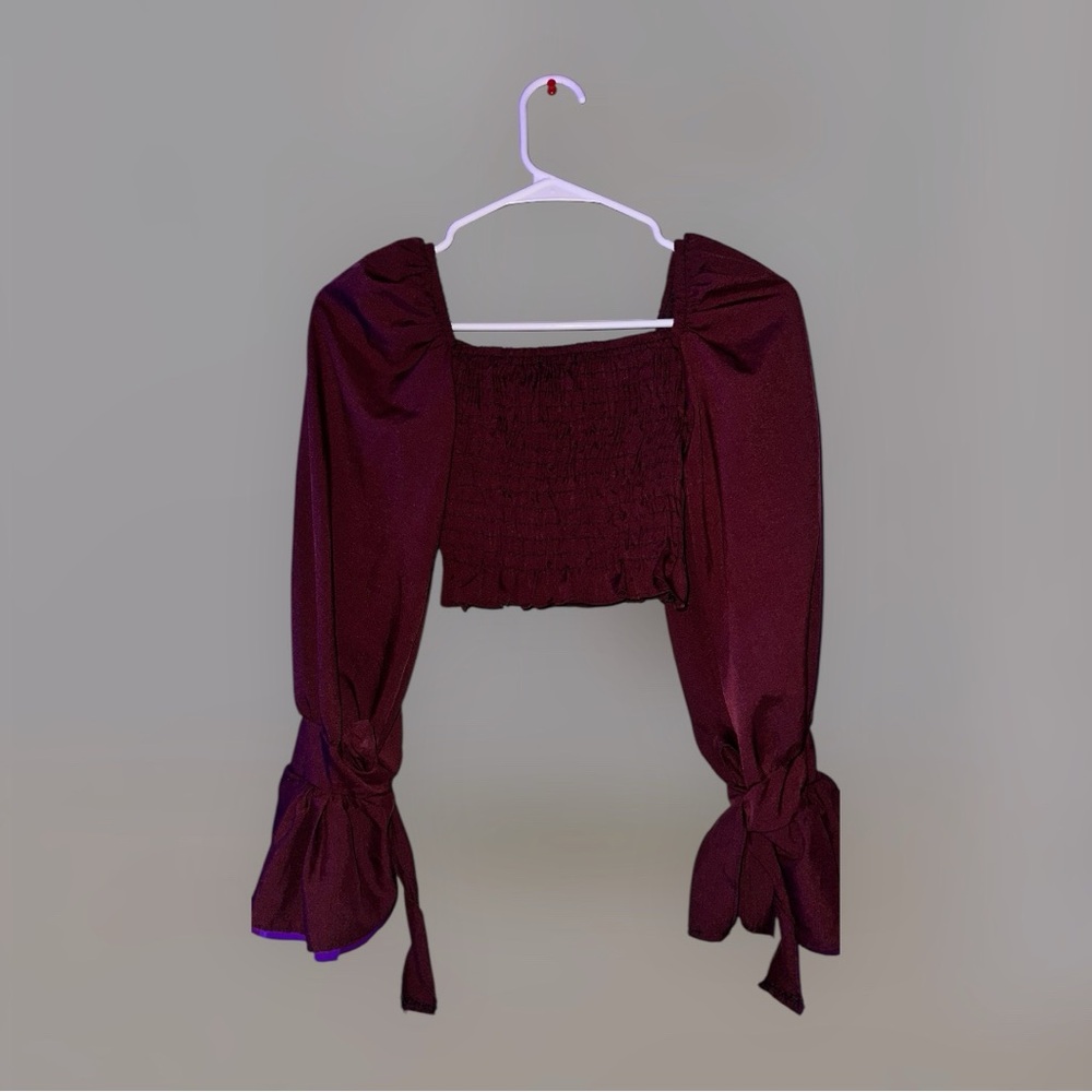 Pre-Loved Burgundy Off shoulder top